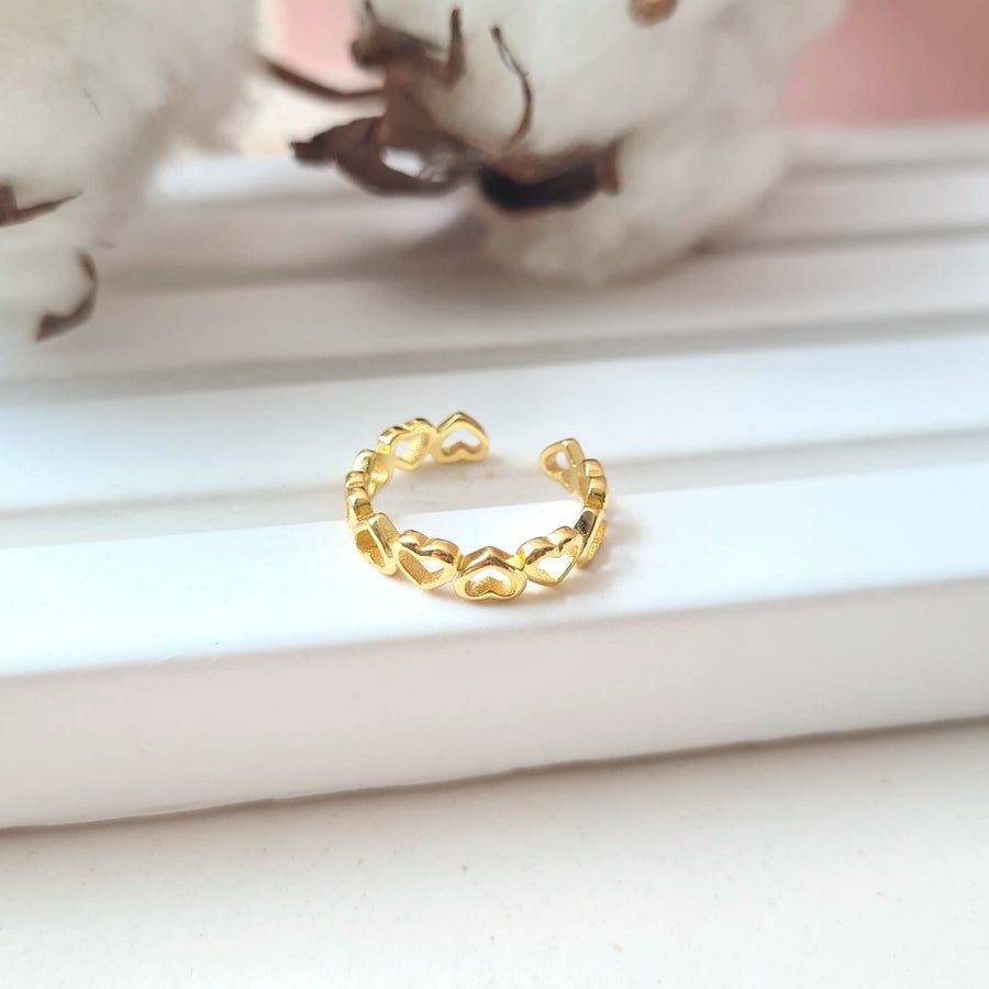 Mini Hearts Ring 925 Silver
