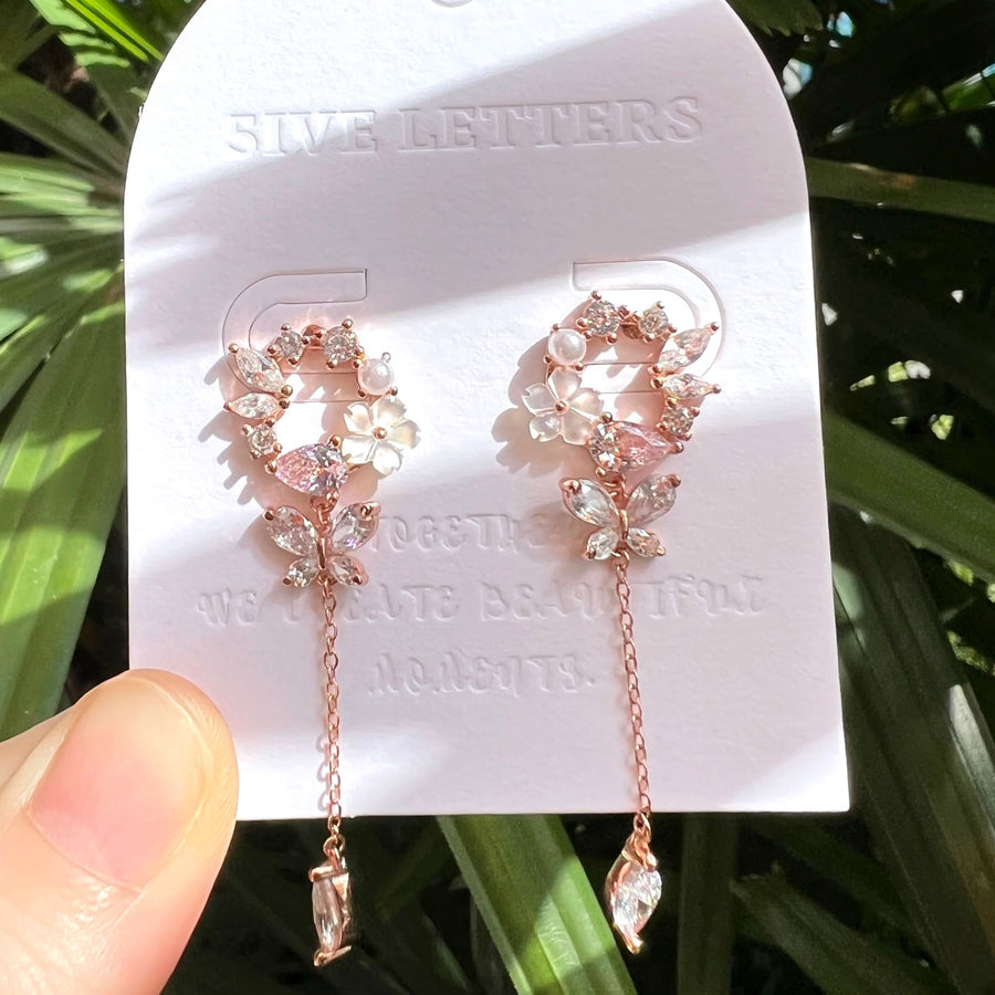 Aiko Sakura Butterfly Earrings 925 Silver