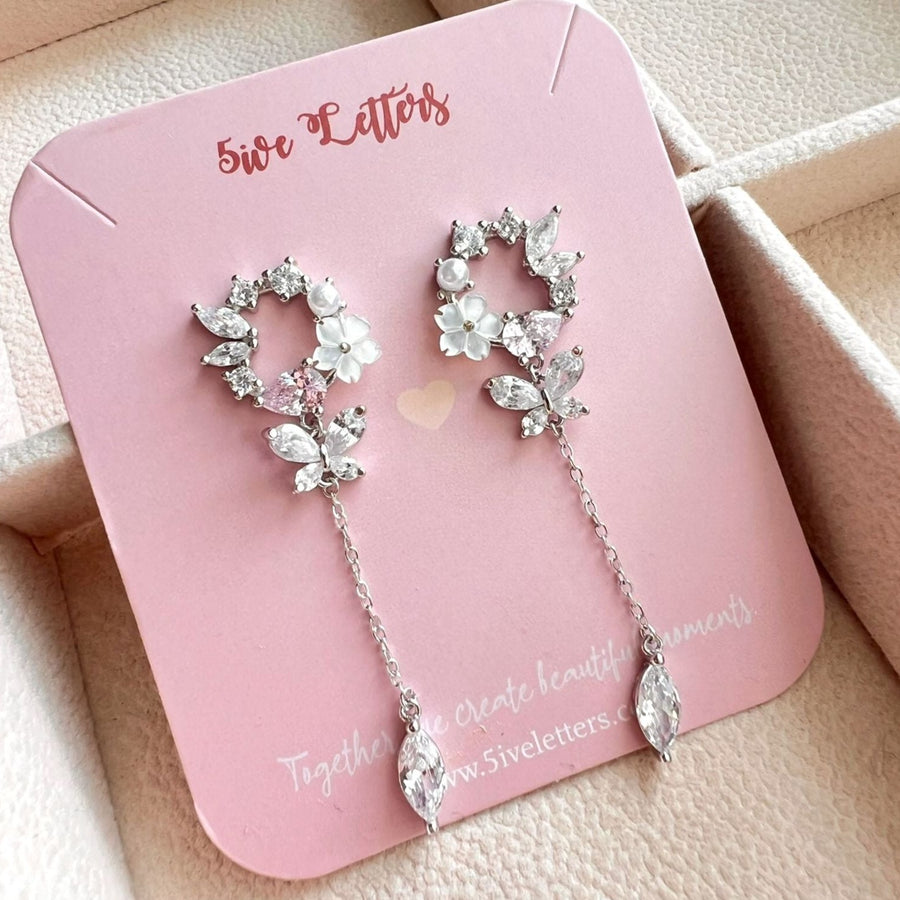 Aiko Sakura Butterfly Earrings 925 Silver