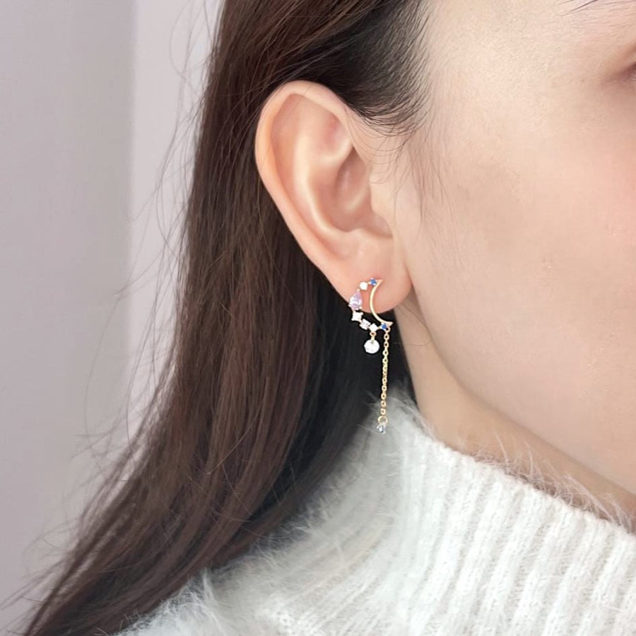 Deri Moon Dangling Gold Plated (S925)