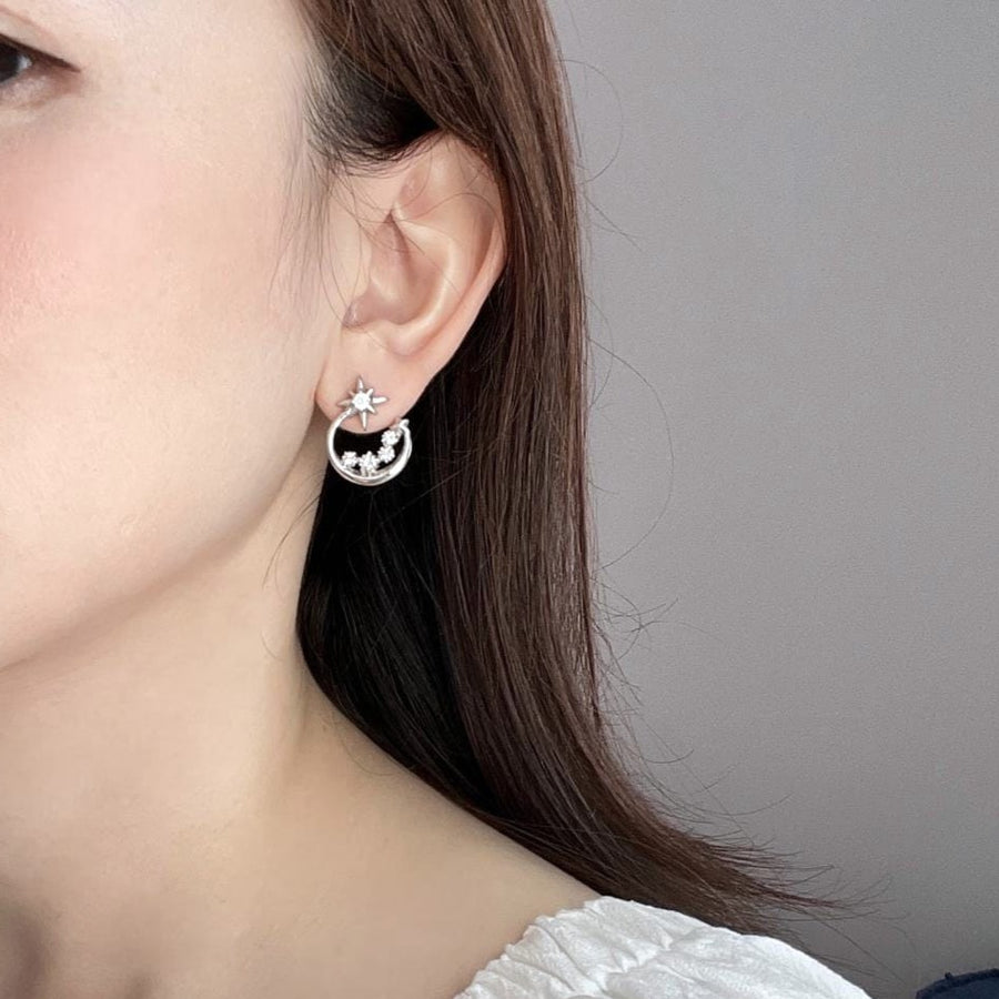 Tsuki Moon Earrings 925 Silver