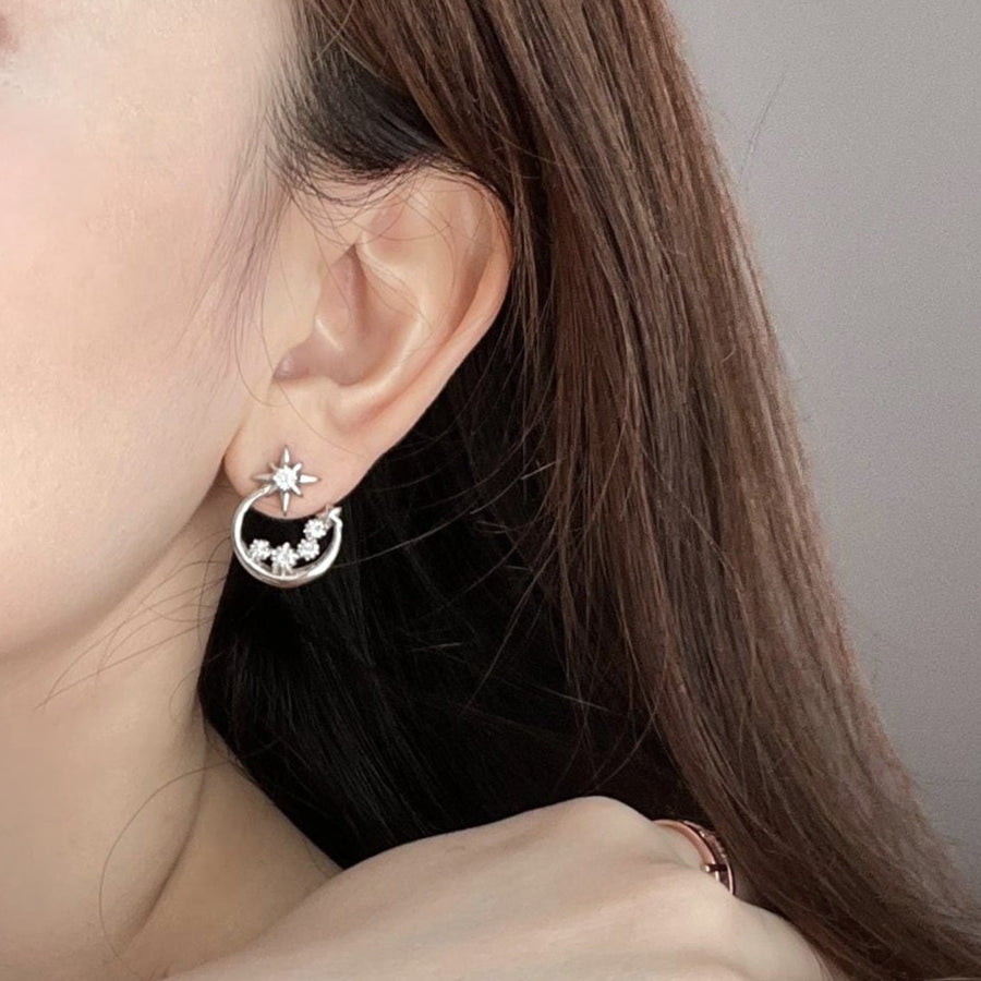 Tsuki Moon Earrings 925 Silver
