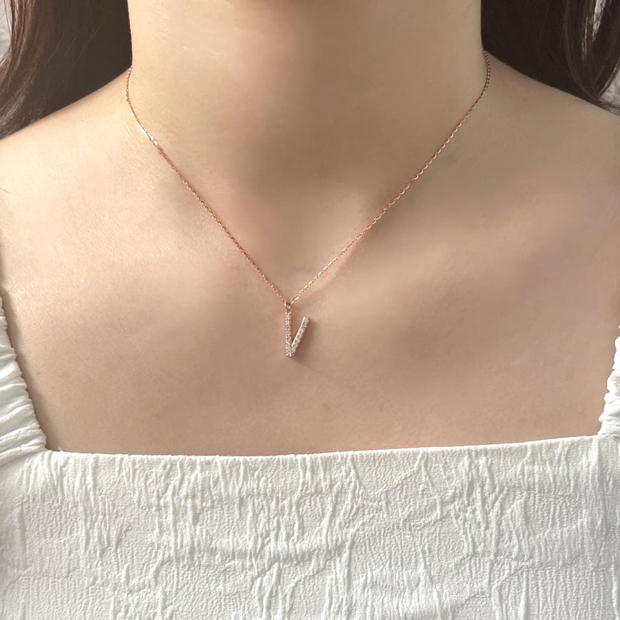 Gold bar monogram necklace sales
