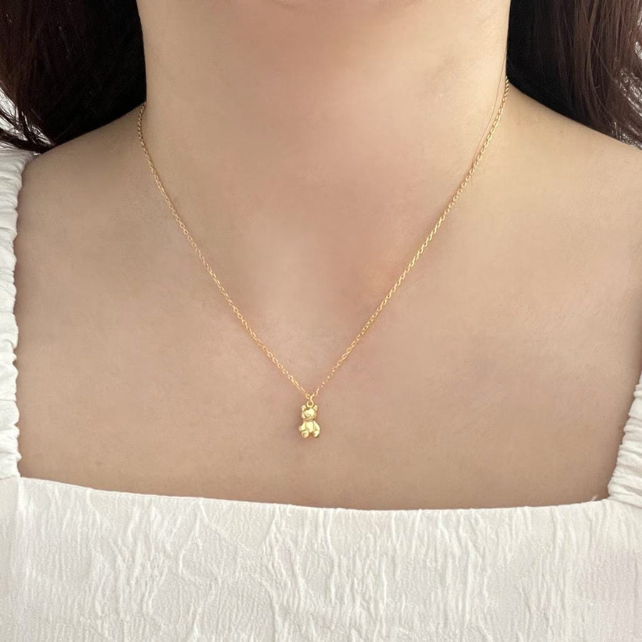 Teddy Bear Necklace 925 Silver