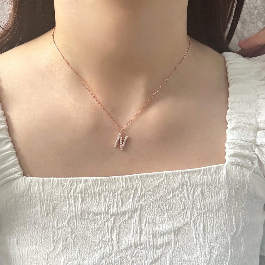 Initial Necklace 925 Silver