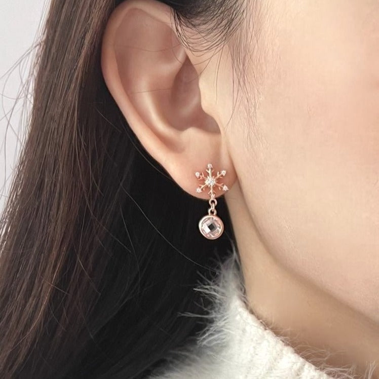 Snowflake Earrings 925 Silver