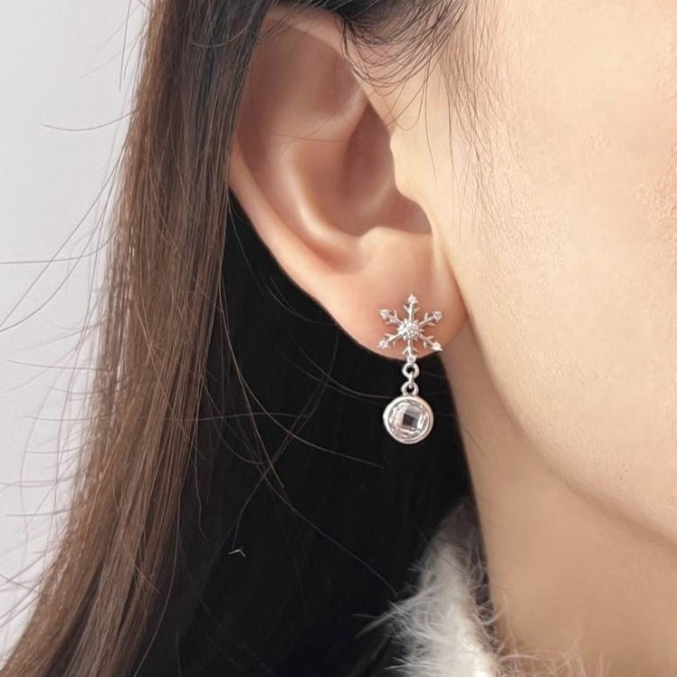 Snowflake Earrings 925 Silver