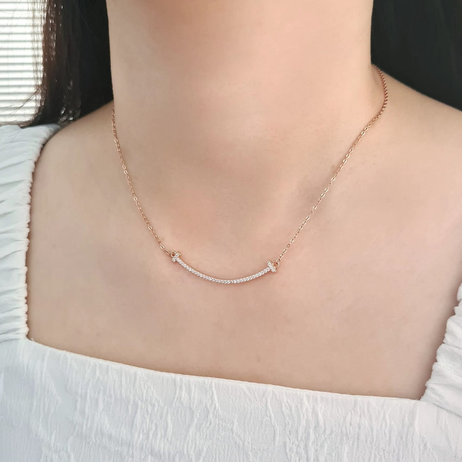 Litz Smiley Necklace 925 Silver