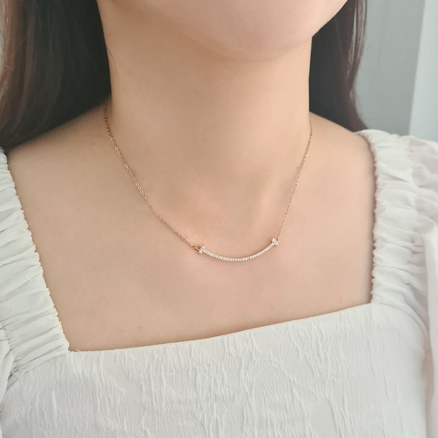Litz Smiley Necklace 925 Silver
