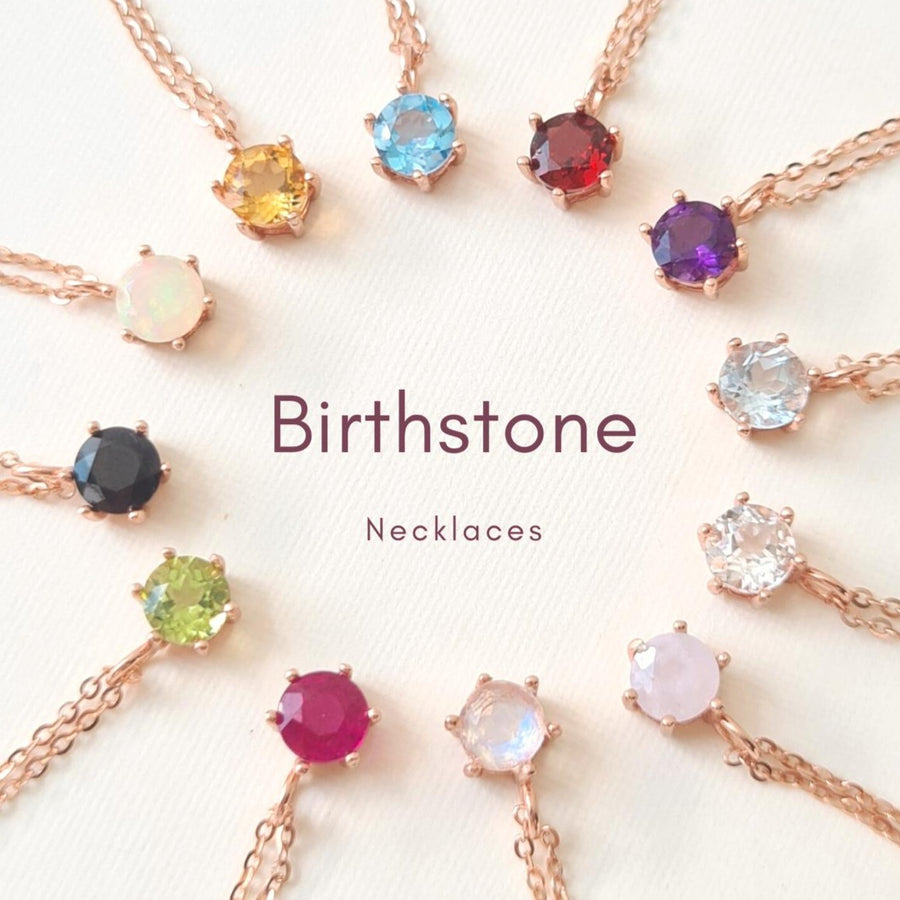 Birthstone Necklace 925 Silver