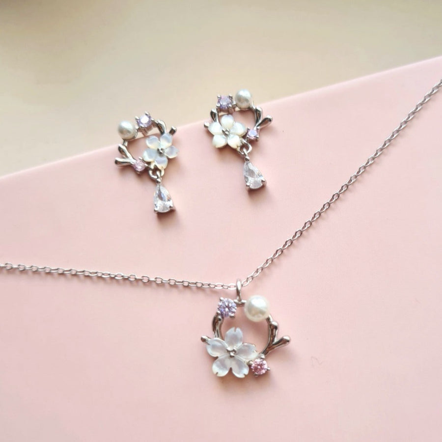 Sakura Blossom Earrings 925 Silver