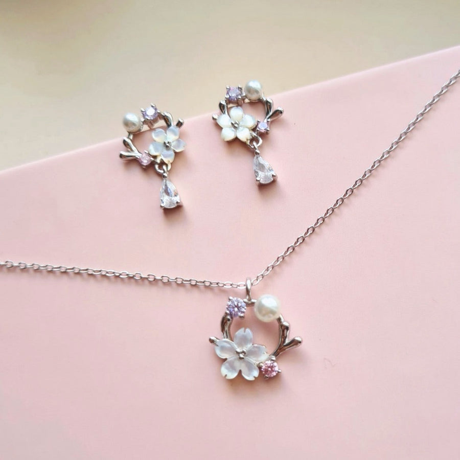 Sakura Blossom Necklace 925 Silver