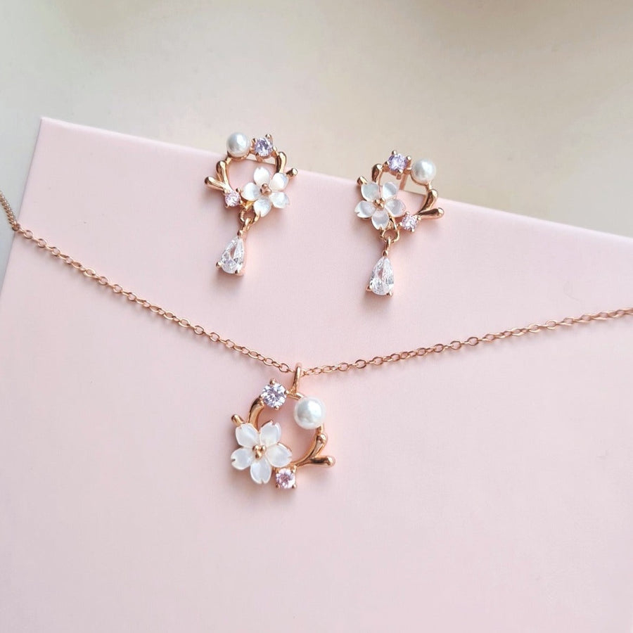 Sakura Blossom Necklace 925 Silver