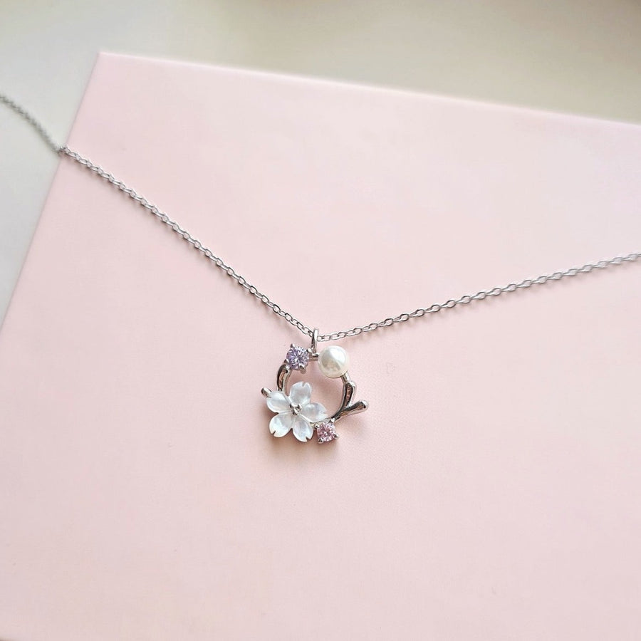 Sakura Blossom Necklace 925 Silver