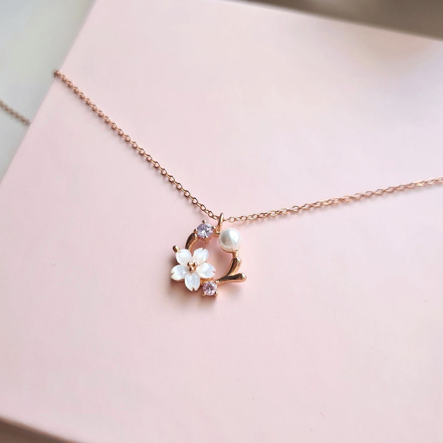 Sakura Blossom Necklace 925 Silver