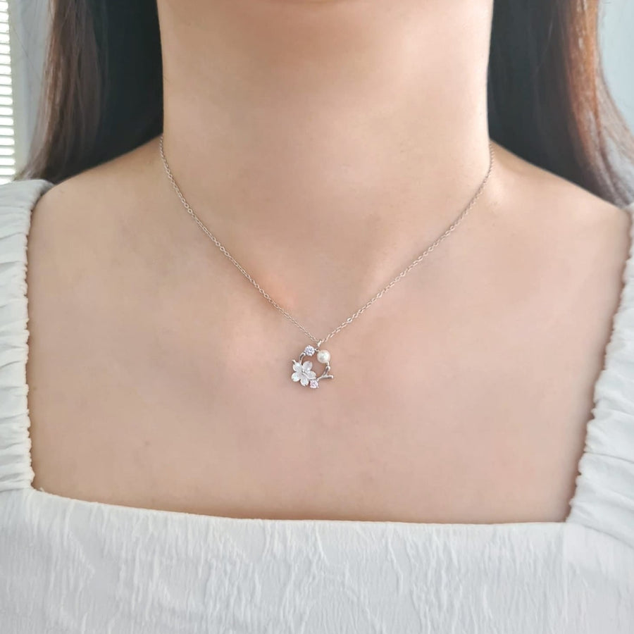 Sakura Blossom Necklace 925 Silver