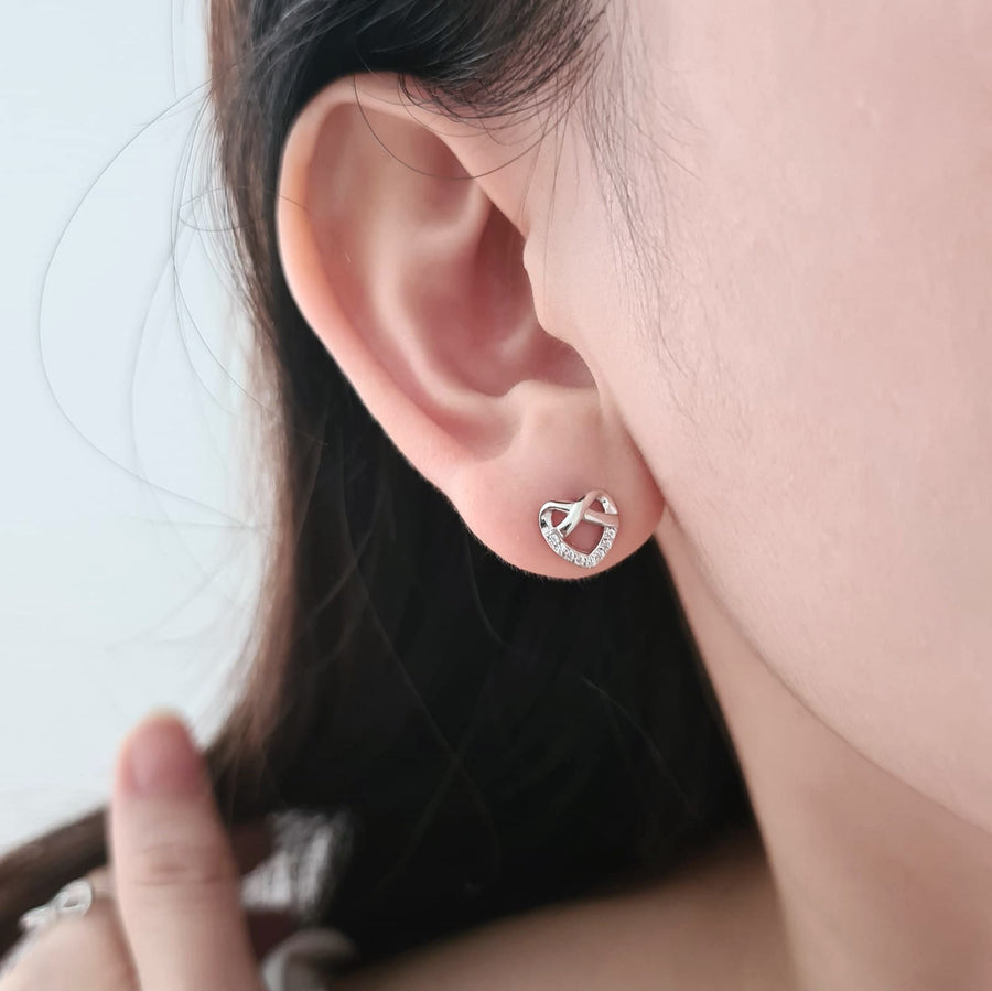 Rika Heart Earstud 925 Silver