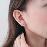 Cursive Heart Earstud 925 Silver