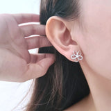 Shiny Ichika Flower Earstud 925 Silver