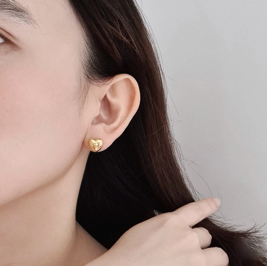 Yori Heart Earstud 925 Silver