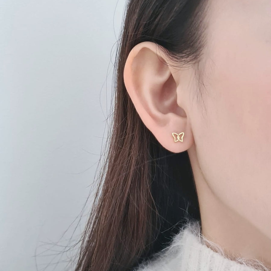 Dainty Geo Butterfly Earstud 925 Silver