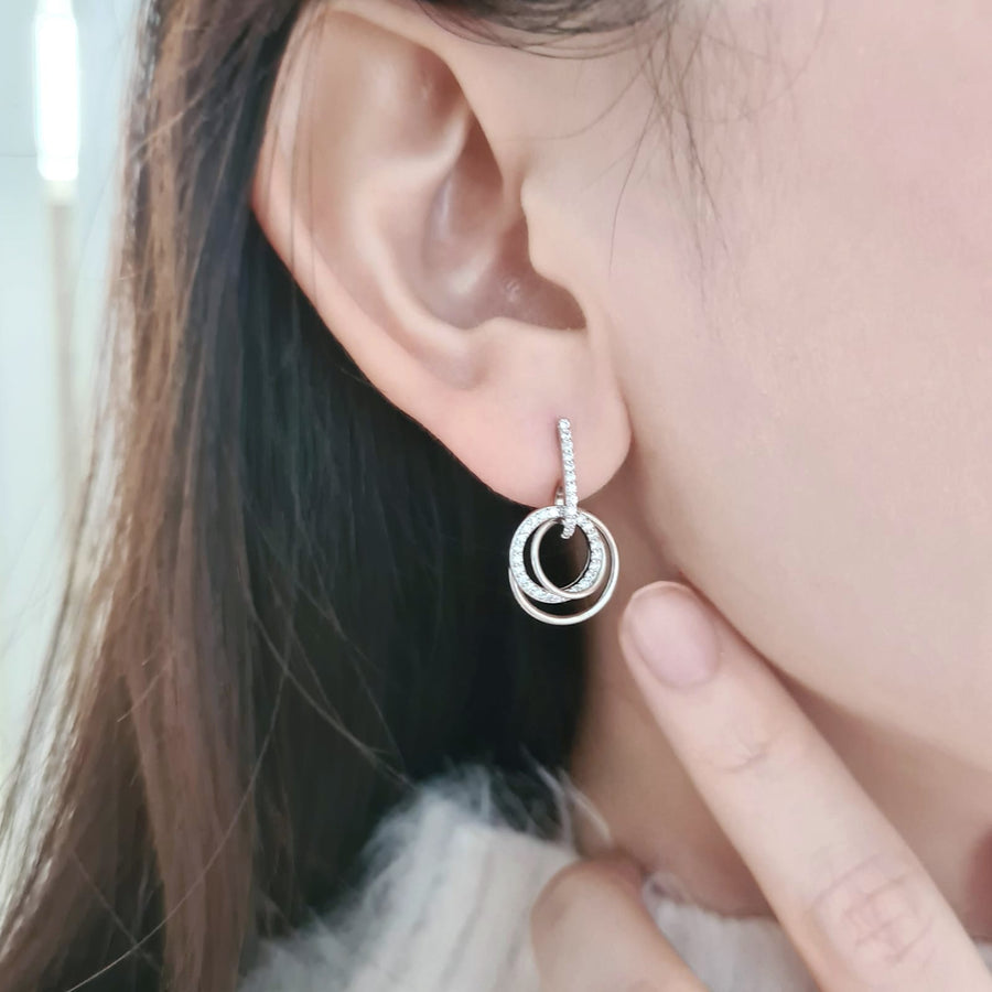 Jessica Circle Earrings 925 Silver