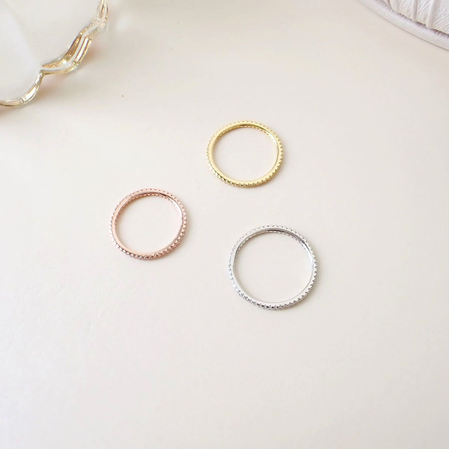 Basic Nari Ring 925 Silver (Rose Gold)