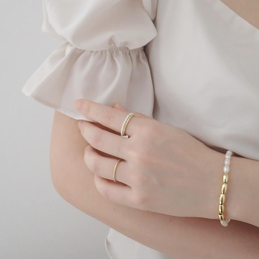 Basic Nari Ring 925 Silver (Rose Gold)