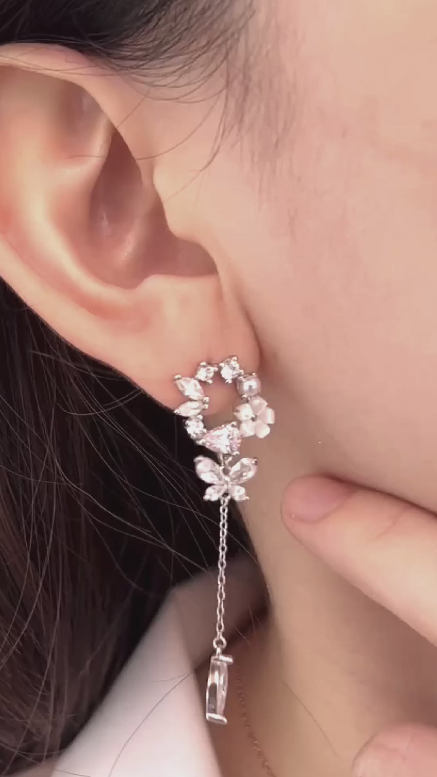 Aiko Sakura Butterfly Earrings 925 Silver